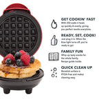 🧇 Mini Waffle Maker – 4” Nonstick Personal Waffle Machine