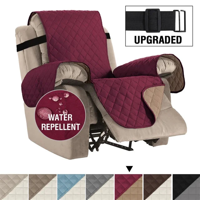 Waterproof Recliner Cover Snap Fixed Pet Dog Kids Sofa Mat Couch Slipcovers For Living Room Dustproof Furniture Protector Covers