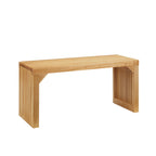 Dining Bench and Table, Pine Indoor Wood Bench for Entryway,Living Room,Kitchen and Bedroom Table (Nature, Long Bench & Table)