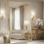 Oversized Black Arched Full Length Mirror – 76"/82"