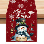 Christmas snowman linen table flag living room dining table decoration tablecloth Christmas restaurant tablecloth coffee table cloth