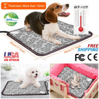 Pet Heating Pad Dog Cat Electric Heating Mat Waterproof Adjustable Warming Blanket with Chew Resistant Steel Cord Case