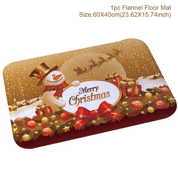 Christmas Door Mat Santa Claus Outdoor Carpet Merry Christmas Decorations For Home 2025 Navidad Xmas Ornament New Year 2026