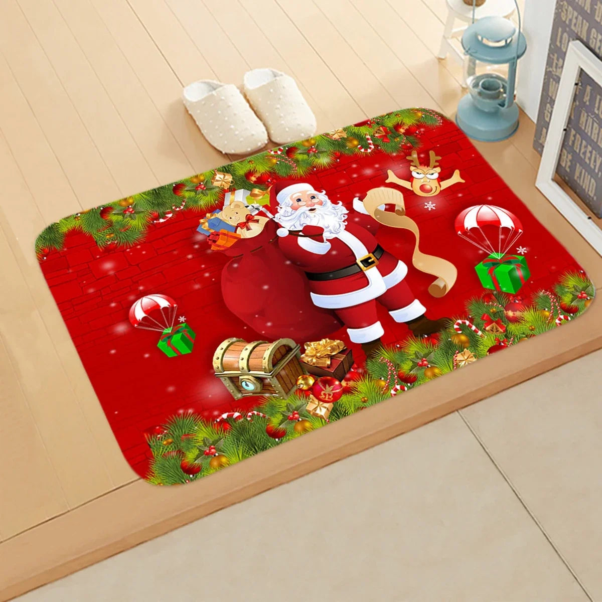 Christmas Door Mat Santa Claus Outdoor Carpet Merry Christmas Decorations For Home 2025 Navidad Xmas Ornament New Year 2026