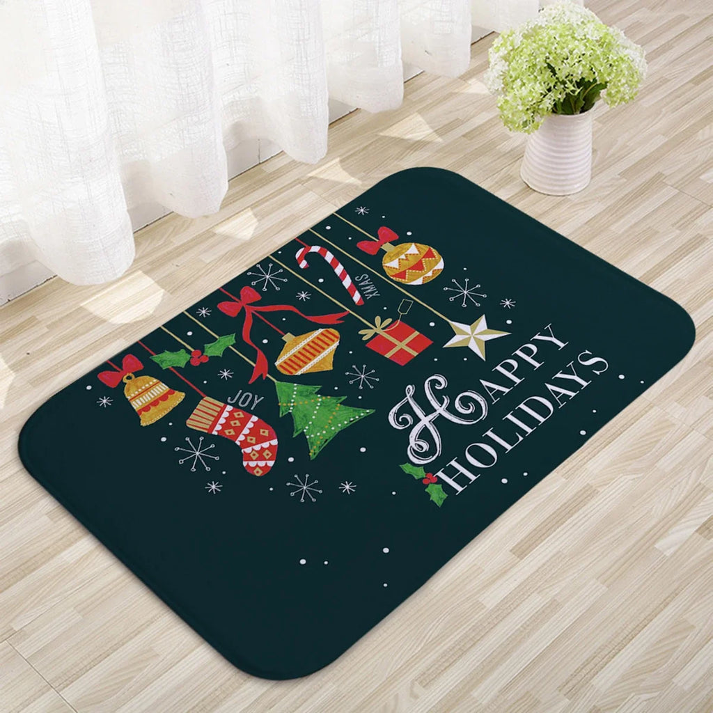 Christmas Door Mat Santa Claus Outdoor Carpet Merry Christmas Decorations For Home 2025 Navidad Xmas Ornament New Year 2026