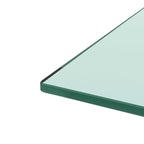 Rectangle Black Glass Coffee Table Clear Coffee Table Modern Side Center Tables for Living Room Living Room Furniture