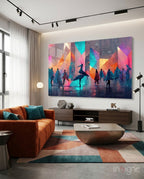 Cubic Walk Glass Wall Art  || Designers Collection