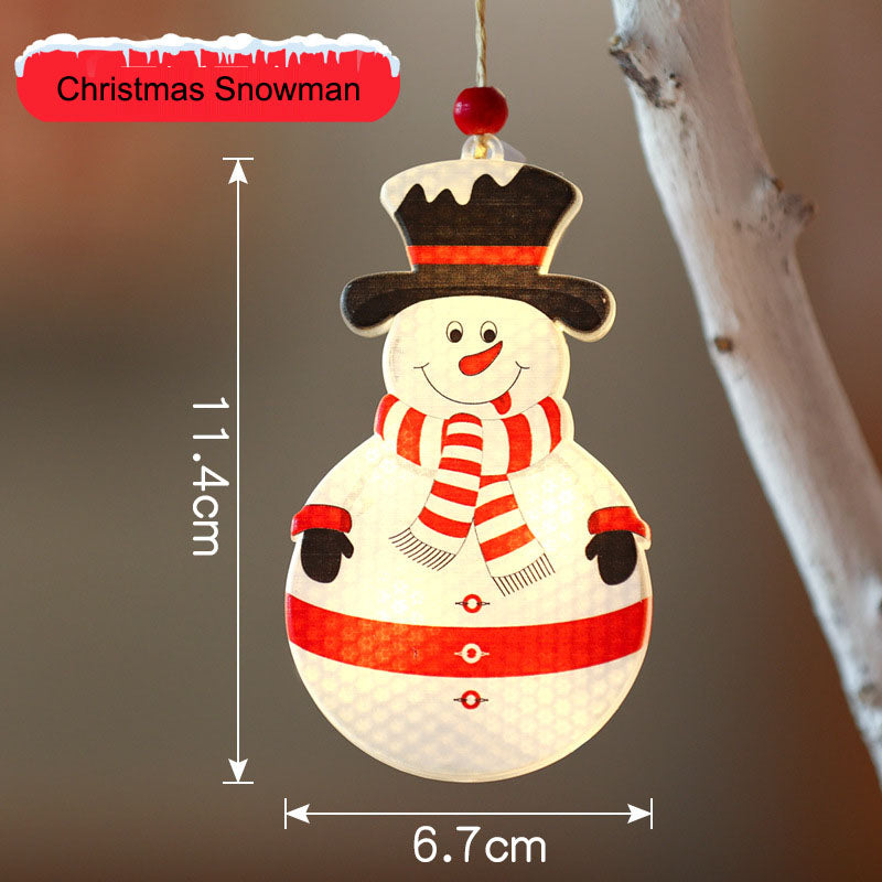 Christmas decorative lights, holiday LED window display, small colorful lights, Christmas tree decoration, and hanging signs