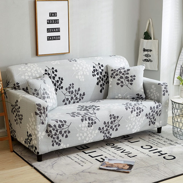 Stretch Sofa Covers Furniture Protector Polyester Loveseat Couch Cover l 1/2/3/4-seater Arm Chair Cover for Living Room