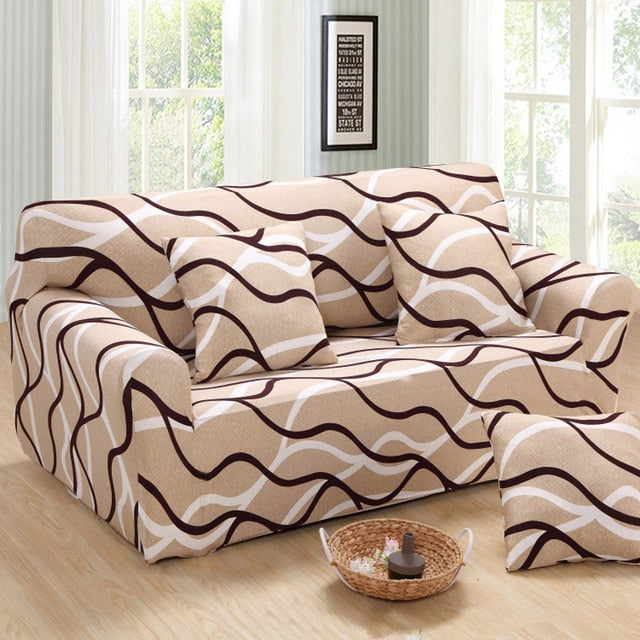 Stretch Sofa Covers Furniture Protector Polyester Loveseat Couch Cover l 1/2/3/4-seater Arm Chair Cover for Living Room