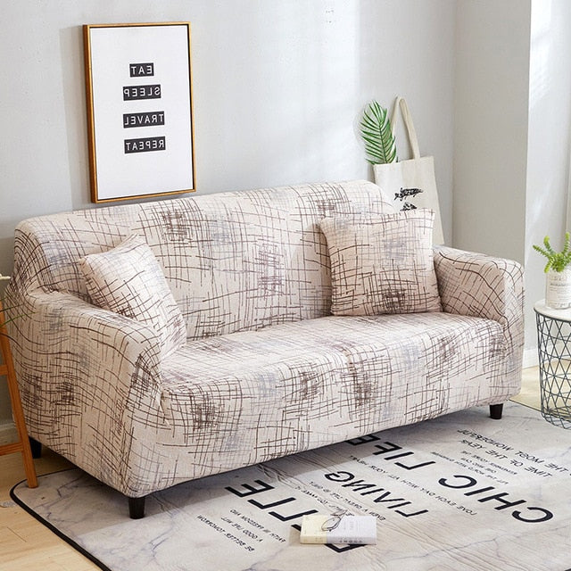 Stretch Sofa Covers Furniture Protector Polyester Loveseat Couch Cover l 1/2/3/4-seater Arm Chair Cover for Living Room