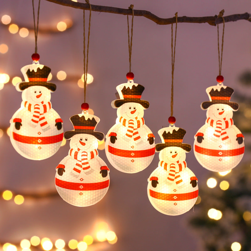 Christmas decorative lights, holiday LED window display, small colorful lights, Christmas tree decoration, and hanging signs