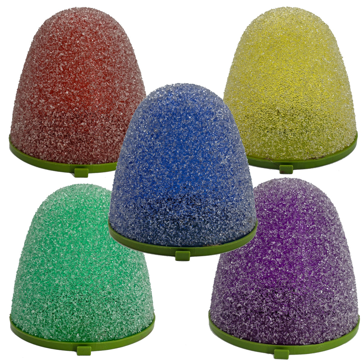 Set of 5 - 8" Tall Sugar Coated LED Gumdrop Christmas Pathway Lights - A/C Powered