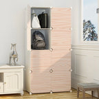 Portable Fabric Wardrobe Closet Easy Assembly Clothes Storage Cabinet Bedroom Rental Organizer Lightweight Durable Furniture
