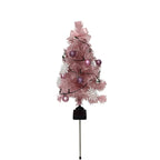 Solar Christmas Tree Outdoor Christmas Decorations Waterproof Solar Christmas Lights for Yard Front Porch Pathway Grave Decor