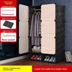 Portable Fabric Wardrobe Closet Easy Assembly Clothes Storage Cabinet Bedroom Rental Organizer Lightweight Durable Furniture