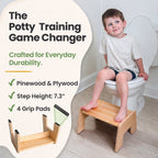 1-Step Wooden Stool for Kids(Multi-Purpose Step Stool for Kitchen, Bath, and Potty Training)