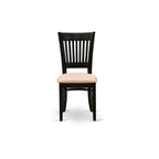 EAST WEST FURNITURE - AMVA5-BLK-C - 5-Pc Dining Room Table Set- 4 Kitchen Chair and Modern dining room table - Linen Fabric Seat and Slatted Chair Back (Black Finish)
