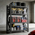 Heavy Duty Metal Adjustable Garage Shelves with 4000LBS Capacity - Black