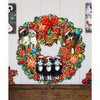 Christmas Friends Kitty Door Wreath by G. DeBrekht and L. Seeley - Pets Dog and Cats Decor - 8185307-5H-SL