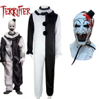Terrifier 2 Art The Clown Cosplay Costume – Jumpsuit & Mask Halloween Set