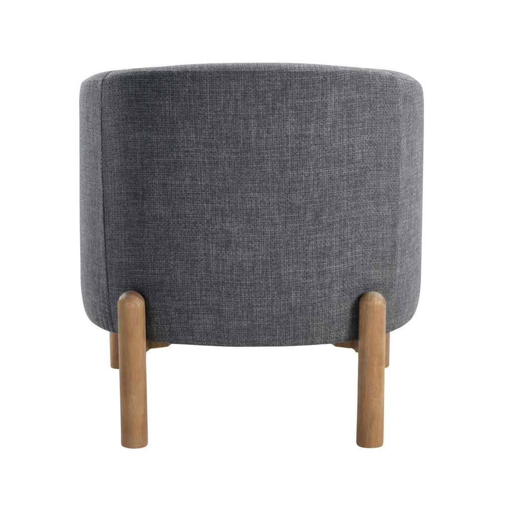 Style Comfort Accent Chair Gray Upholstery Durable Frame Solid Wood Legs Contemporary Living Room Furniture 1pc