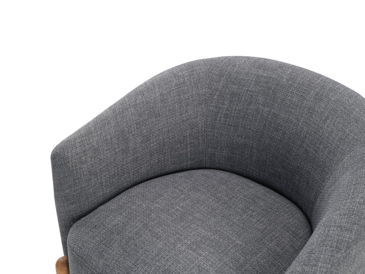 Style Comfort Accent Chair Gray Upholstery Durable Frame Solid Wood Legs Contemporary Living Room Furniture 1pc