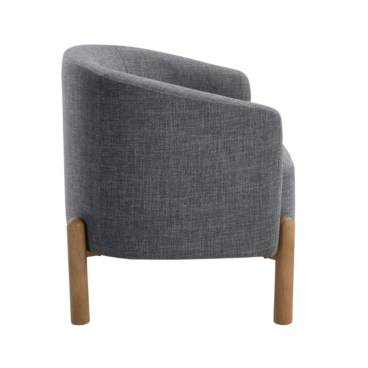 Style Comfort Accent Chair Gray Upholstery Durable Frame Solid Wood Legs Contemporary Living Room Furniture 1pc