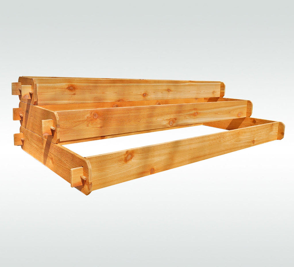 Timberlane Gardens Raised Garden Bed Kit Large 3 Tiered (1x6 2x6 3x6) Select Cedar Elevated Planter