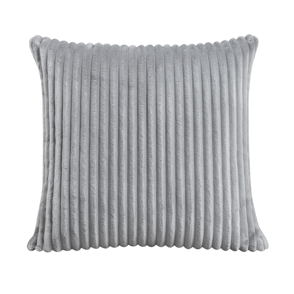 Living Room Furniture Corner Chair Gray Corduroy Upholstery 1pc Corner Wedge Soft Cushion Solid Wood Legs