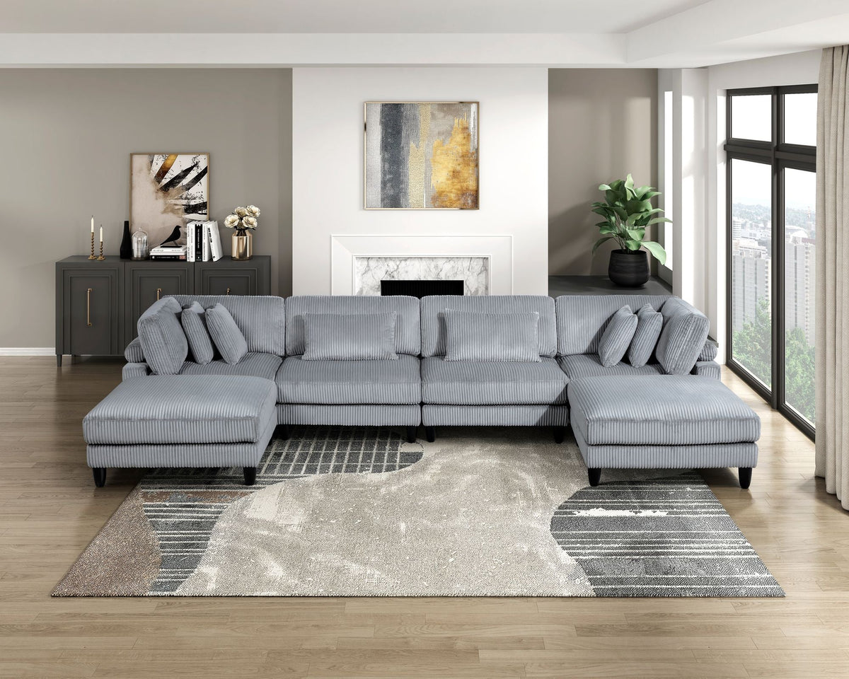 Living Room Furniture Corner Chair Gray Corduroy Upholstery 1pc Corner Wedge Soft Cushion Solid Wood Legs