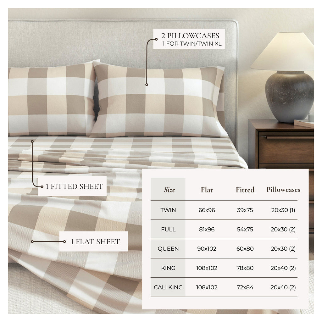 Turkish Cotton Flannel Sheet - Belle Collection
