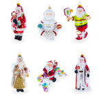 Santa’s Sleigh Ride with Reindeer Glass Christmas Ornament